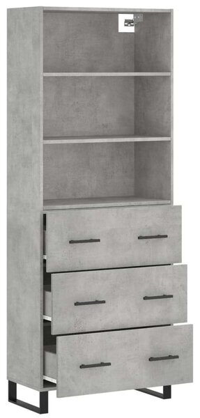 Modern Magasszekrény - Beton Szürke - 180 cm
