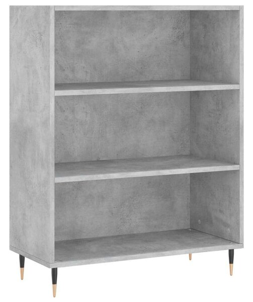 Betonszürke szerelt fa magasszekrény 69,5 x 34 x 180 cm