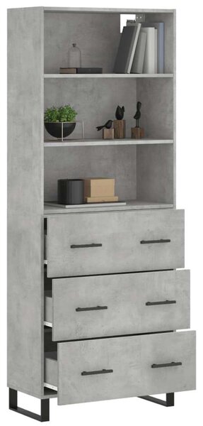 Modern Magasszekrény - Beton Szürke - 180 cm