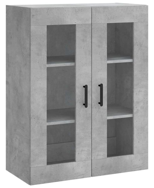 VIDAXL Vitrine Szekrény - Betonszürke - 69,5x34x180 cm
