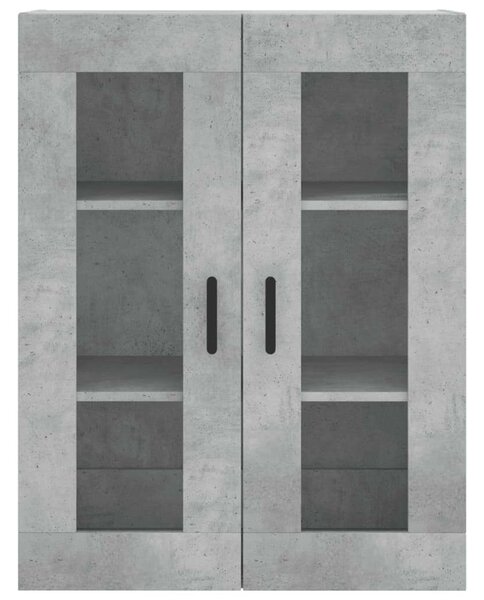 VIDAXL Vitrine Szekrény - Betonszürke - 69,5x34x180 cm
