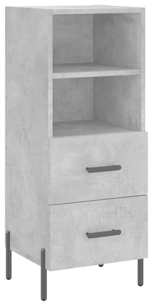 Modern Magasszekrény - Betonszürke - 34,5x34x180 cm