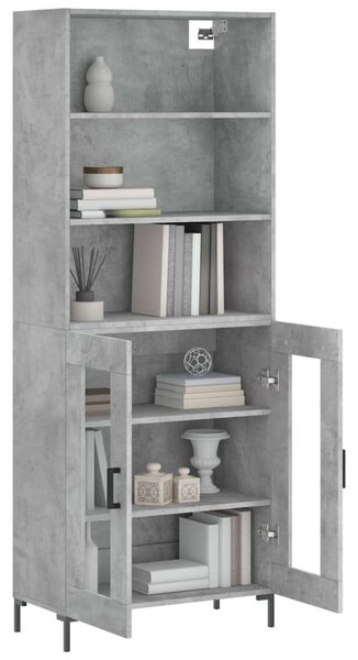 Modern Magas Szekrény - Beton Szürke - 180 cm