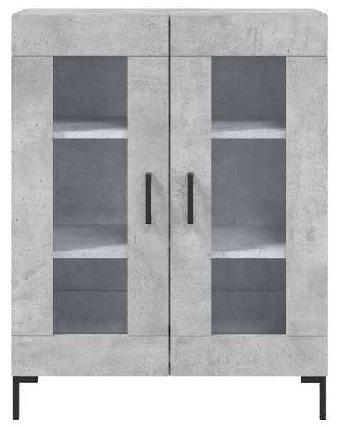 Modern Magas Szekrény - Beton Szürke - 180 cm