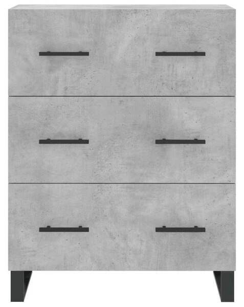 Modern Magasszekrény - Beton Szürke - 69,5x34x180 cm