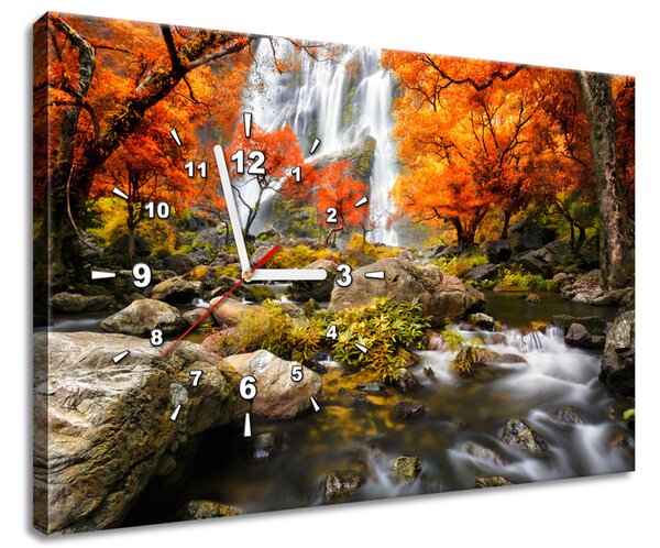 Gario Órás falikép őszi vízesés Méret: 60 x 40 cm