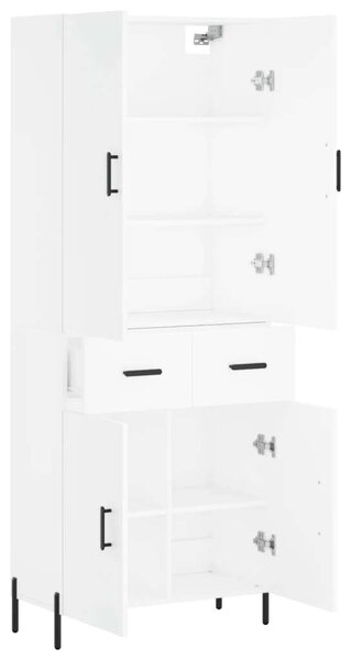 VIDAXL Fehér Fa Magasszekrény - 180 cm