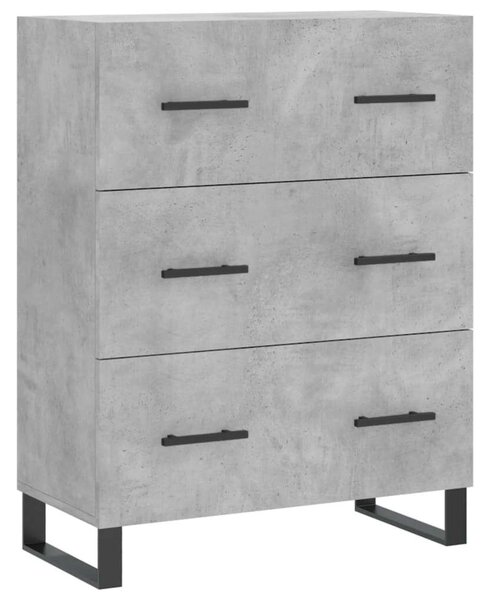 Modern Magasszekrény - Beton Szürke - 69,5x34x180 cm