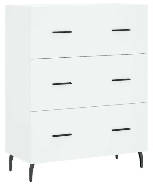 Modern Fehér Magasszekrény - 3 Fiók, 2 Ajtó - 180 cm