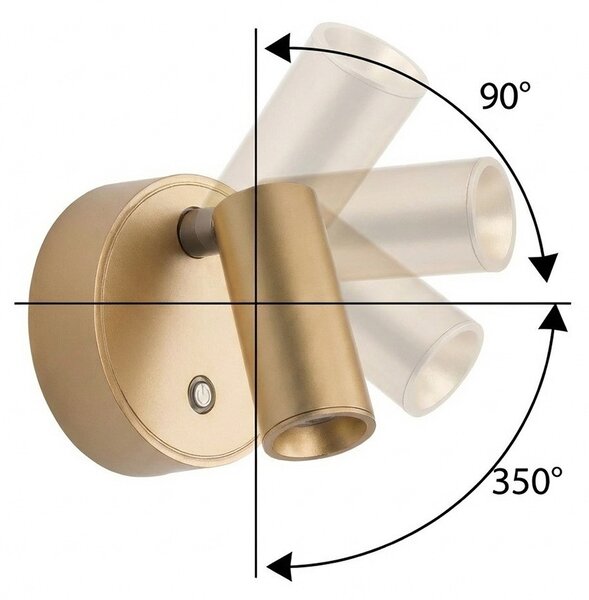 King Home SHP PICKET fali lámpa acél arany LED