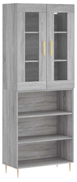 VIDAXL Sonoma Szürke Magasszekrény - 180 cm