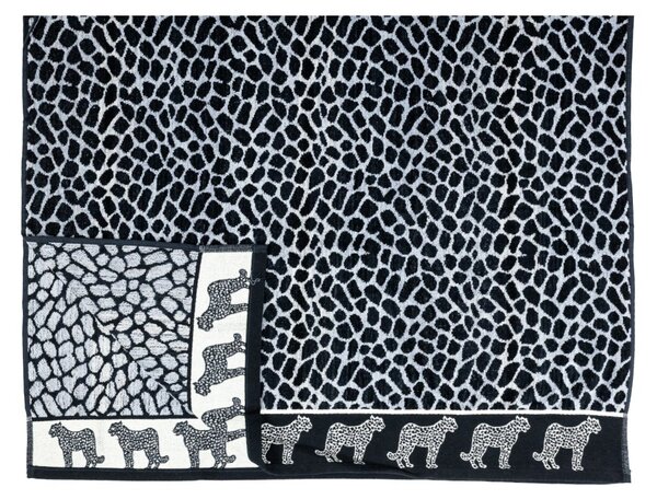 AFRIKA Strandtörölköző szürke leopárd 165x90cm