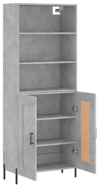 Modern Magas Szekrény - Betonszürke - 180 cm