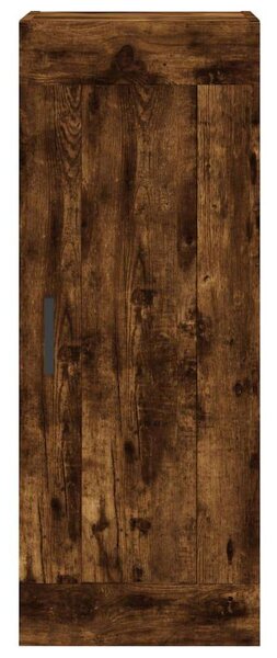 VIDAXL Füstös Tölgy Magasszekrény - Szerelt Fa - 34,5x34x180 cm
