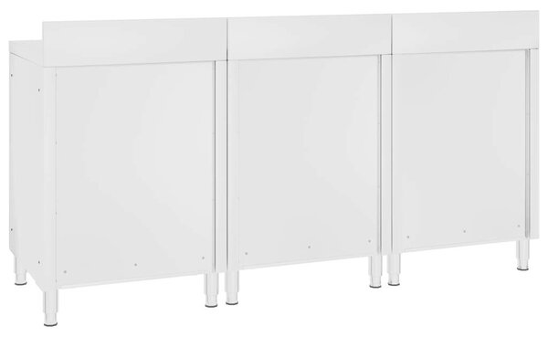 GastroMax - Munkapultszekrény - Rozsdamentes Acél - 180x60x96cm