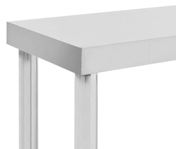 2-szintes rozsdamentes acél munkapult feletti polc 120x30x65 cm