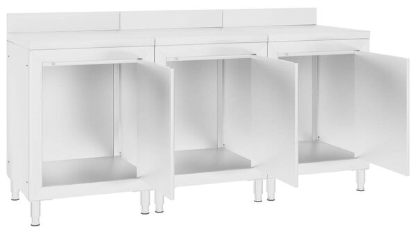 GastroMax - Munkapultszekrény - Rozsdamentes Acél - 180x60x96cm