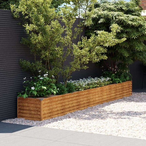 VidaXL Corten Acél Magaságyás - 386x50x36 cm