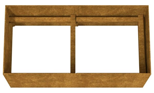 VidaXL Corten Acél Magaságyás - 200x40x40 cm