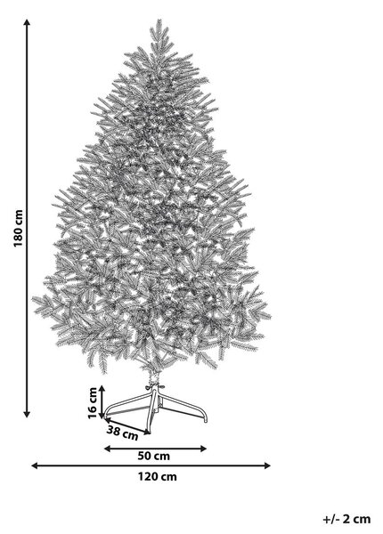 Karácsonyfa műhóval MASALA 180 cm Fehér