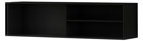 AKCIÓ Függesztett TV állvány MEORATI 150x40 cm, fekete/tölgy artisan II. osztály