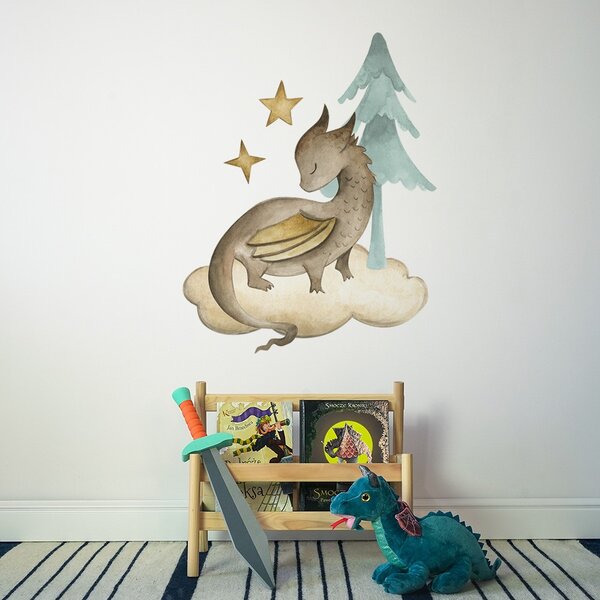 Gario Falmatrica gyerekeknek The world of dragons - sárkány a felhőn és egy fán Méret: 120 x 95 cm