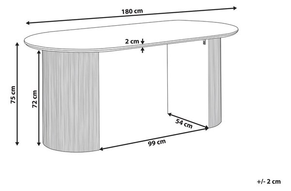 Étkezőasztal SAVORY Fekete 180 cm 90 cm