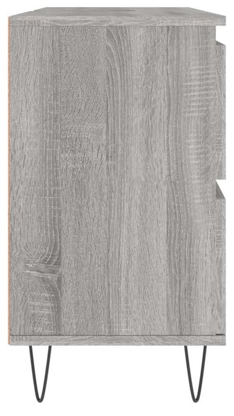 Szürke sonoma színű műfa mosdószekrény 80 x 33 x 60 cm