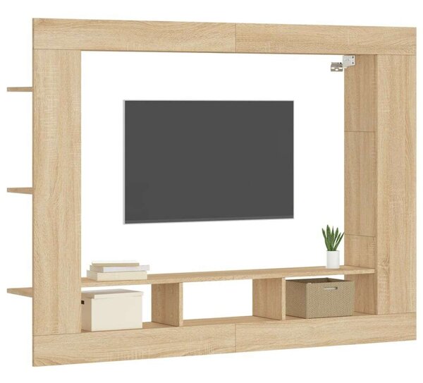 Falra Szerelhető TV Szekrény - Sonoma Tölgy - 152x113 cm