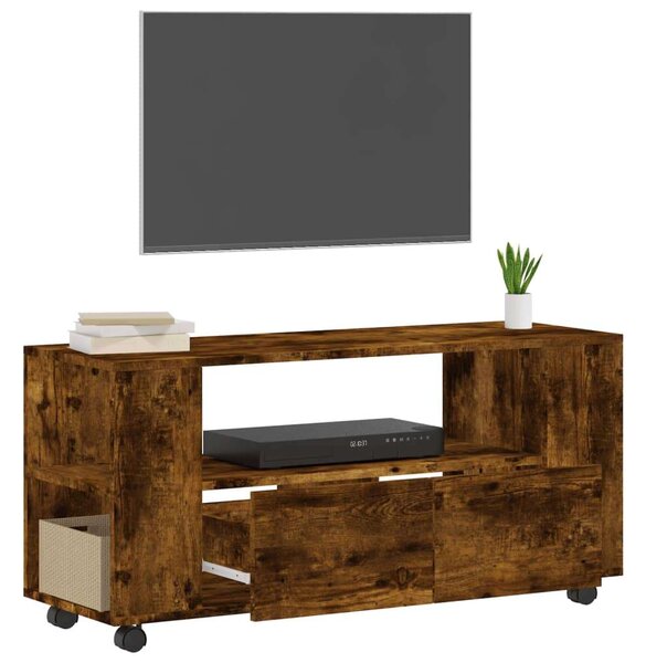 Modern Füstös Tölgy TV Szekrény - 102x34,5x43 cm