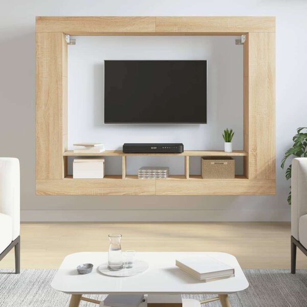 Falra Szerelhető TV Szekrény - Sonoma Tölgy - 152x113 cm