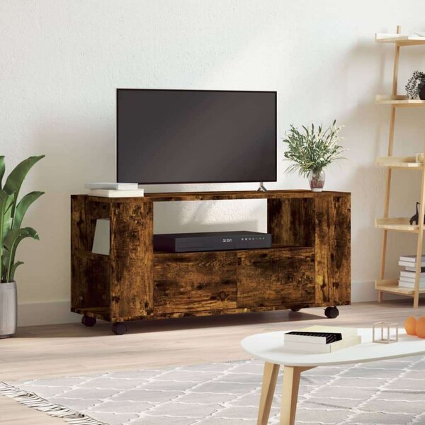 Modern Füstös Tölgy TV Szekrény - 102x34,5x43 cm