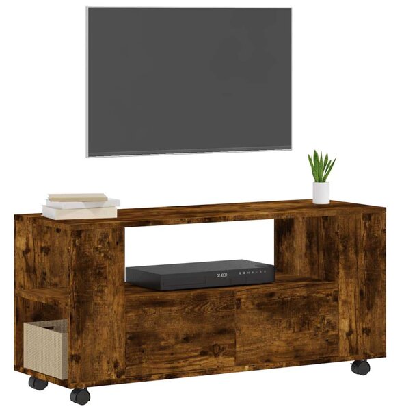 Modern Füstös Tölgy TV Szekrény - 102x34,5x43 cm