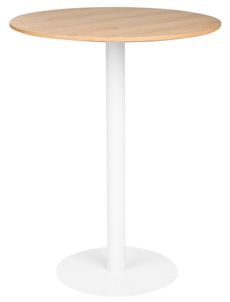 Bárasztal MORELLA Világosbarna/fehér 80 cm 80 cm