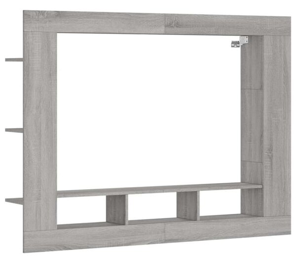 Modern Falra Szerelhető TV Szekrény - Sonoma Szürke - 152x113 cm