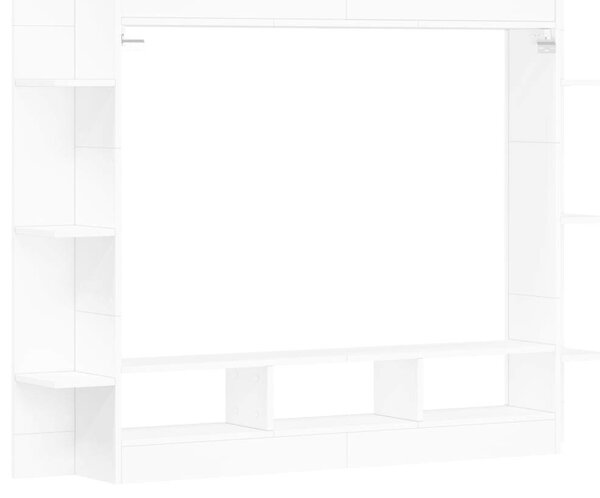 Modern Falra Szerelhető TV Szekrény - Fehér - 152x22x113 cm