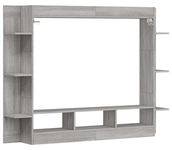 Modern Falra Szerelhető TV Szekrény - Sonoma Szürke - 152x113 cm