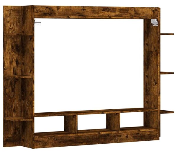 VIDAXL Falra Szerelhető TV Szekrény - Füstös Tölgy - 152x22x113 cm