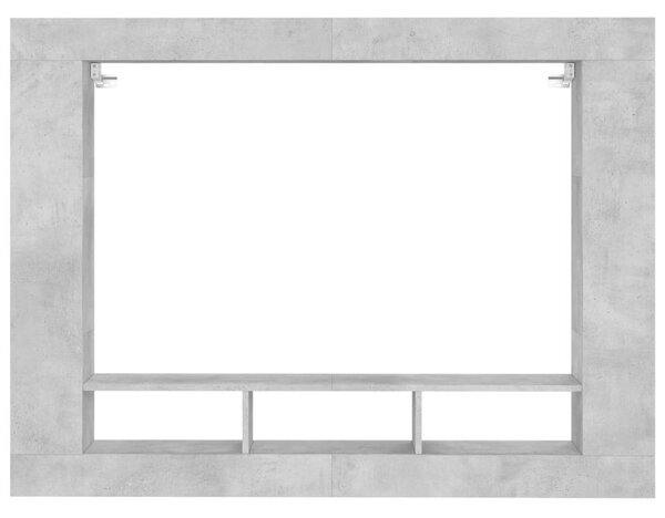 Modern Falra Szerelhető TV Szekrény - Beton Szürke - 152x113 cm