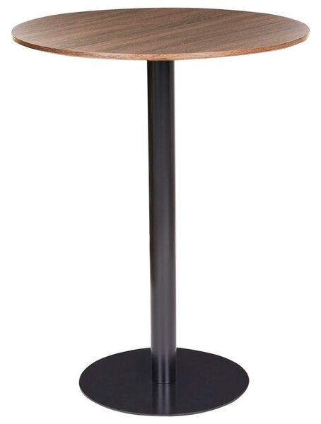 Bárasztal MORELLA Fekete/sötétbarna 80 cm 80 cm