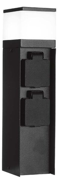 V-TAC IP44 kültéri oszlop G9 foglalattal, 2 dugaljal, maximum 16A, 30cm magas - SKU 23403