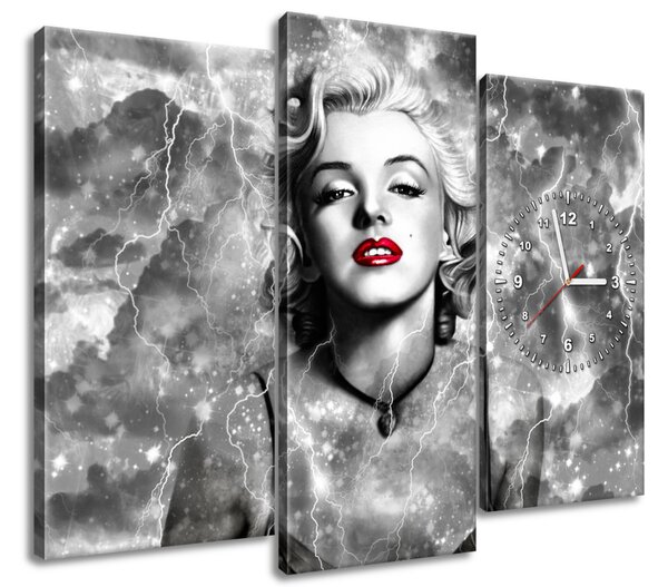 Gario Órás falikép Felvillanyozó Marilyn Monroe - 3 részes Méret: 90 x 70 cm