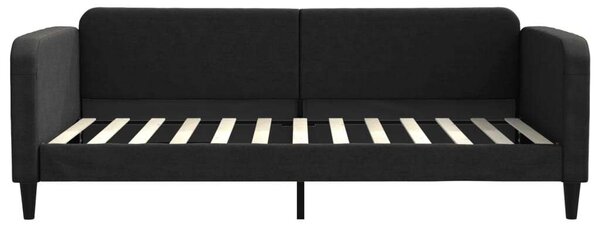 VidaXL fekete kihúzható szövet heverő fiókokkal 100 x 200 cm