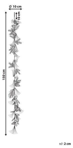 Karácsonyi girland MURCJA 150 cm Arany