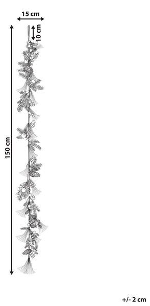 Karácsonyi girland ROTA 150 cm Réz