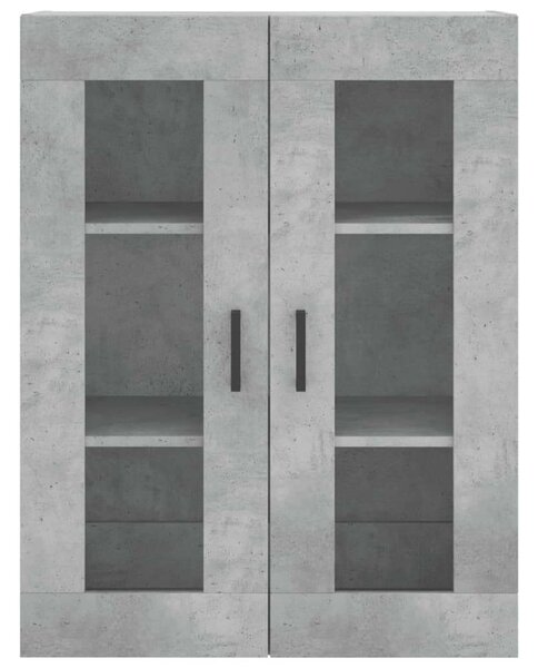 Betonszürke szerelt fa magasszekrény 69,5 x 34 x 180 cm