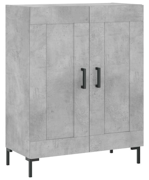 Betonszürke szerelt fa magasszekrény 69,5 x 34 x 180 cm