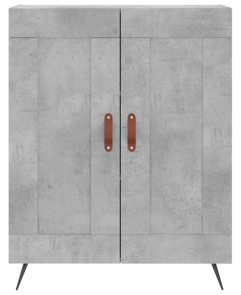 Betonszürke szerelt fa magasszekrény 69,5 x 34 x 180 cm