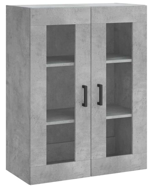 Betonszürke szerelt fa magasszekrény 69,5 x 34 x 180 cm