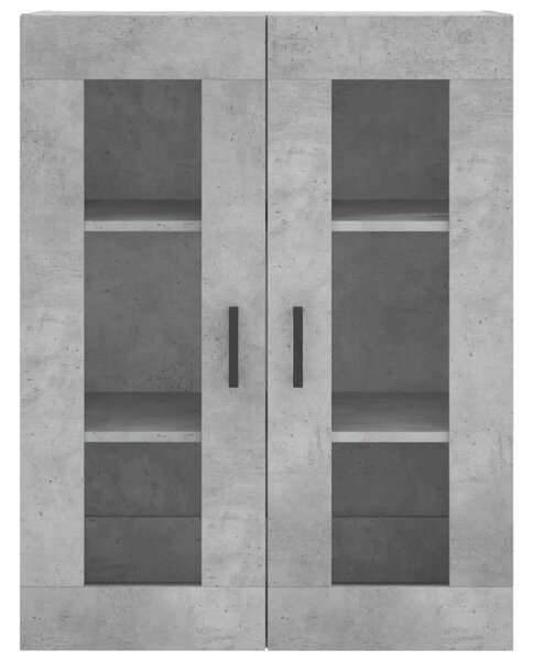 Betonszürke szerelt fa magasszekrény 69,5 x 34 x 180 cm